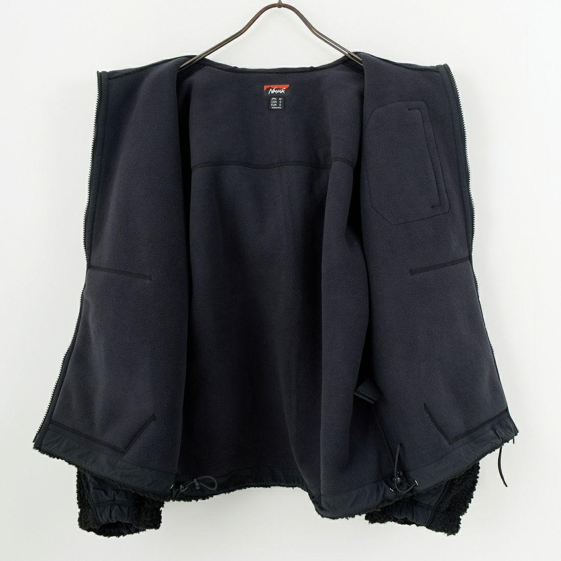 NANGA [ナンガ] ボアフリースフルジップパーカー [N2530-1P117D] BLK