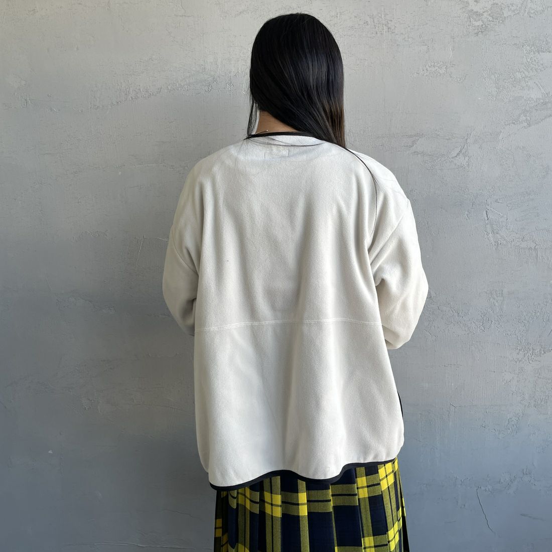 NANGA [ナンガ] エアウォーム フリースカーディガン [N2531-1P113B] IVO &&モデル身長：150cm 着用サイズ：WM&&