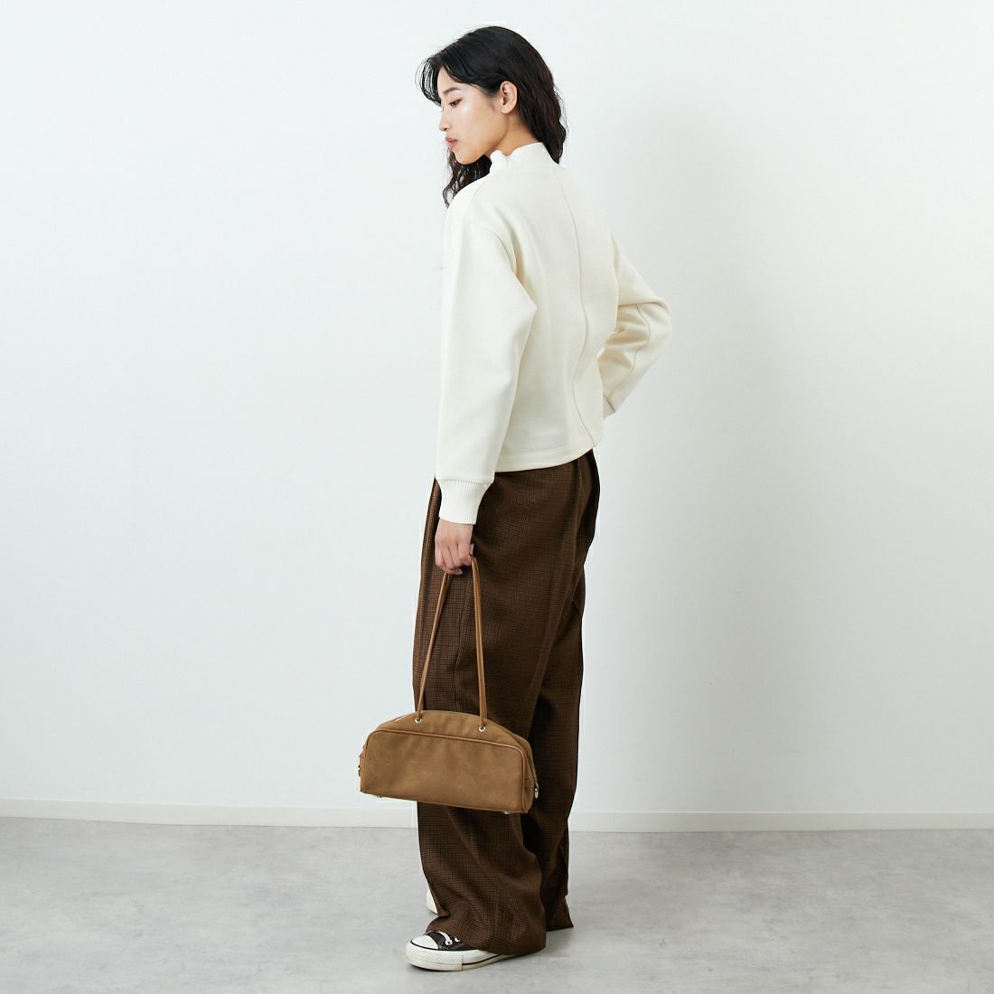 LACOSTE [ラコステ] ダンボールニットプルオーバー [SF011] XFJ LAPLAN &&モデル身長：162cm 着用サイズ：36&&