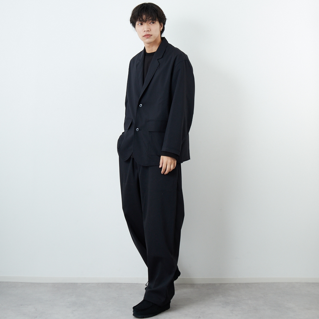 PERS PROJECTS [パースプロジェクト] 別注 テーラードジャケット [25FW-16093-JF]BLACK &&モデル身長：179cm 着用サイズ：2&&