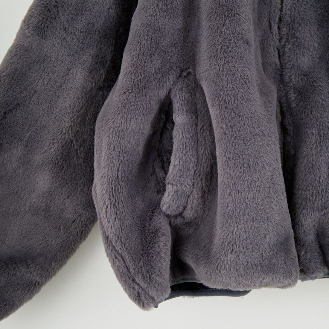 Jeans Factory Clothes [ジーンズファクトリークローズ] リバーシブルフェイクファーブルゾン [147221] 08 ﾁｬｺｰﾙ