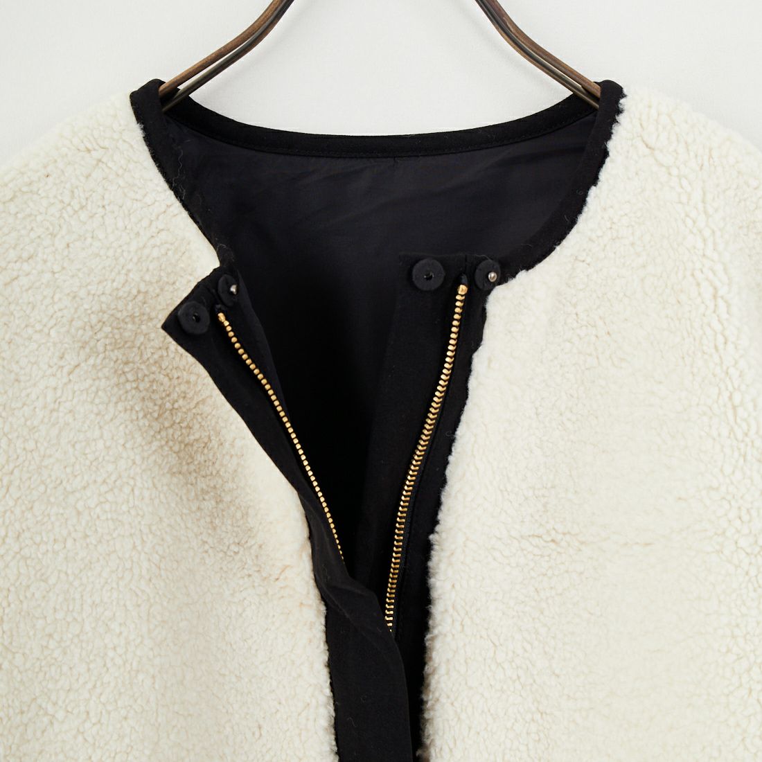 Jeans Factory Clothes [ジーンズファクトリークローズ] サイドファスナー リバーシブルボアジャケット [157216] 01 ｵﾌﾎﾜｲﾄ