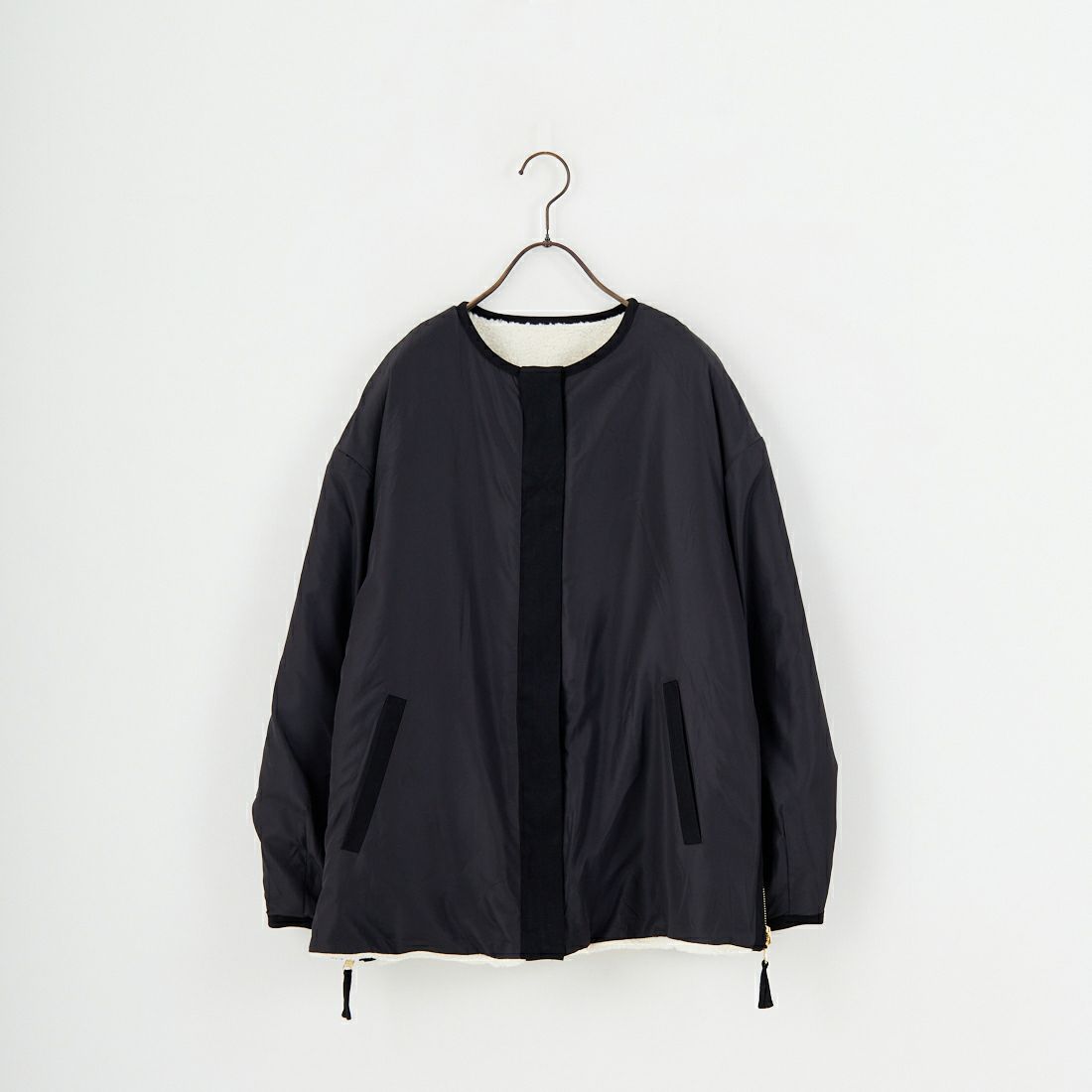 Jeans Factory Clothes [ジーンズファクトリークローズ] サイドファスナー リバーシブルボアジャケット [157216] 01 ｵﾌﾎﾜｲﾄ