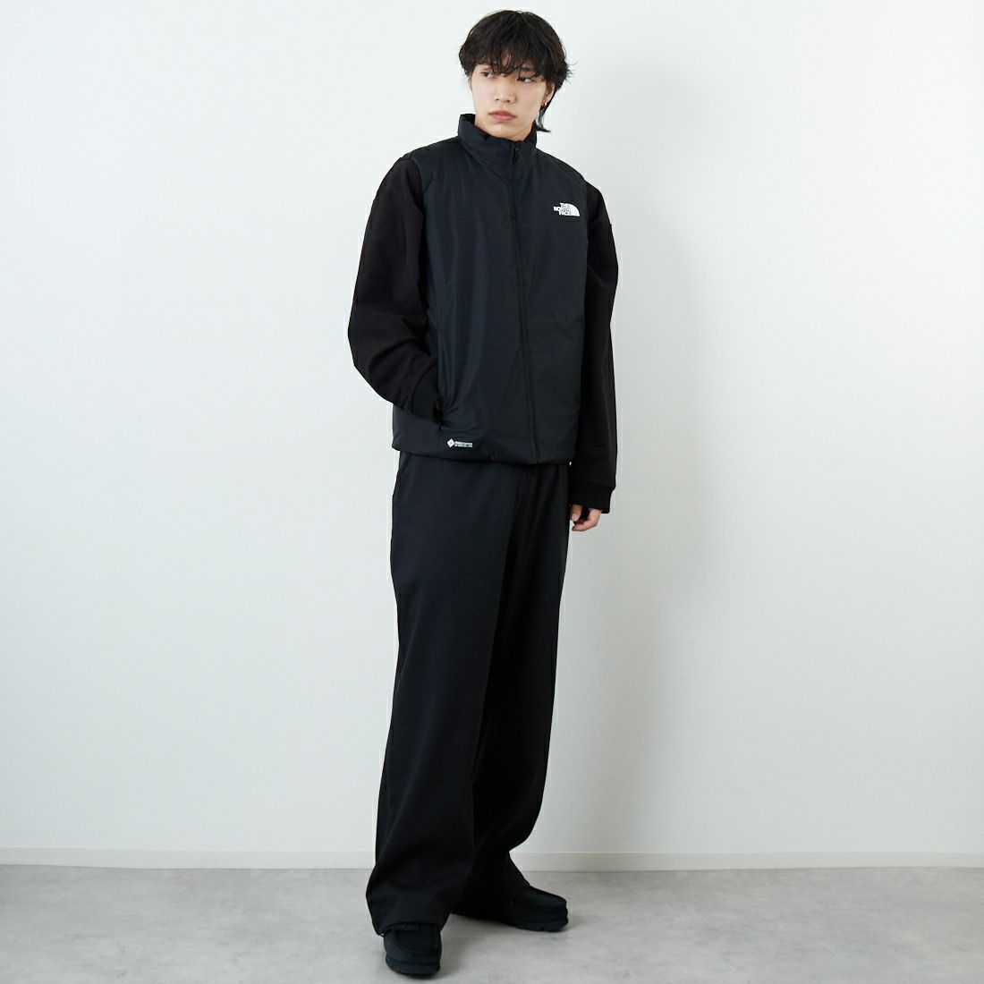THE NORTH FACE [ザ ノースフェイス] GTXアクションインサレーテッドベスト [NY82580] K &&モデル身長：179cm 着用サイズ：M&&