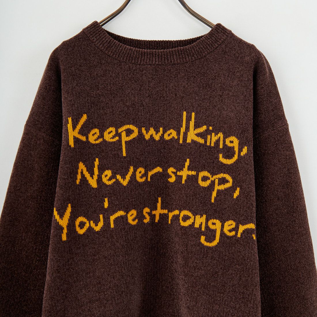 Jf Ready Made [ジェイエフレディメイド] グラフィックモールクルーネックニット [ND-25755017] 32 BROWN