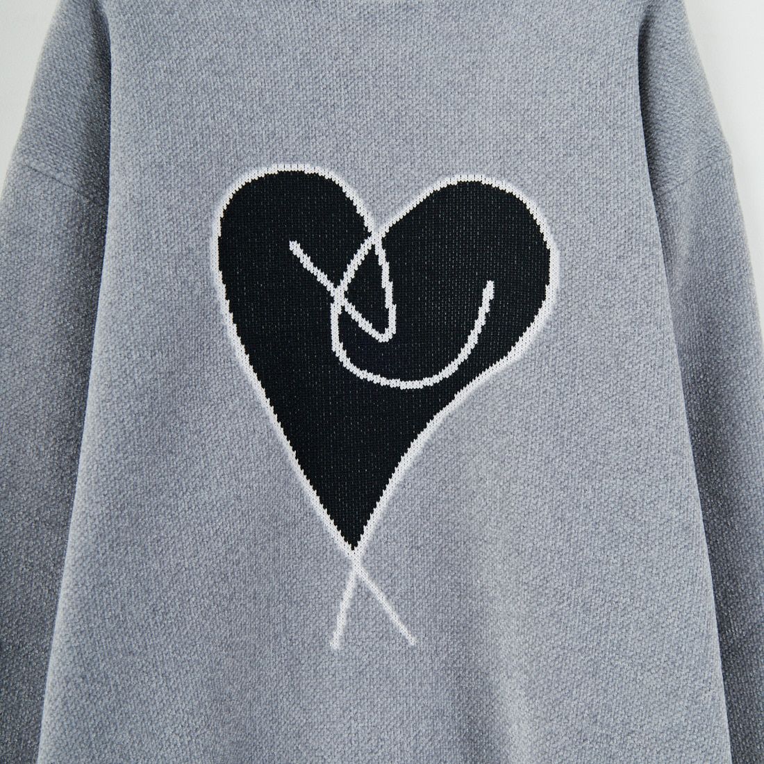 Jf Ready Made [ジェイエフレディメイド] グラフィックモールクルーネックニット [ND-25755017] 91 GREY