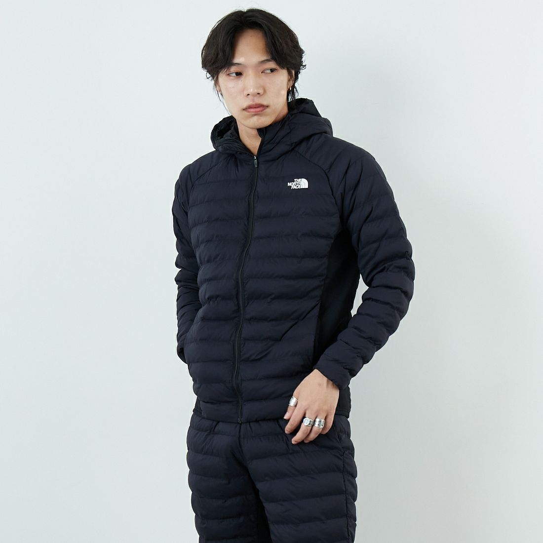 THE NORTH FACE [ザ ノースフェイス] レッドランフーディ [NY82576] K &&モデル身長：179cm 着用サイズ：M&&