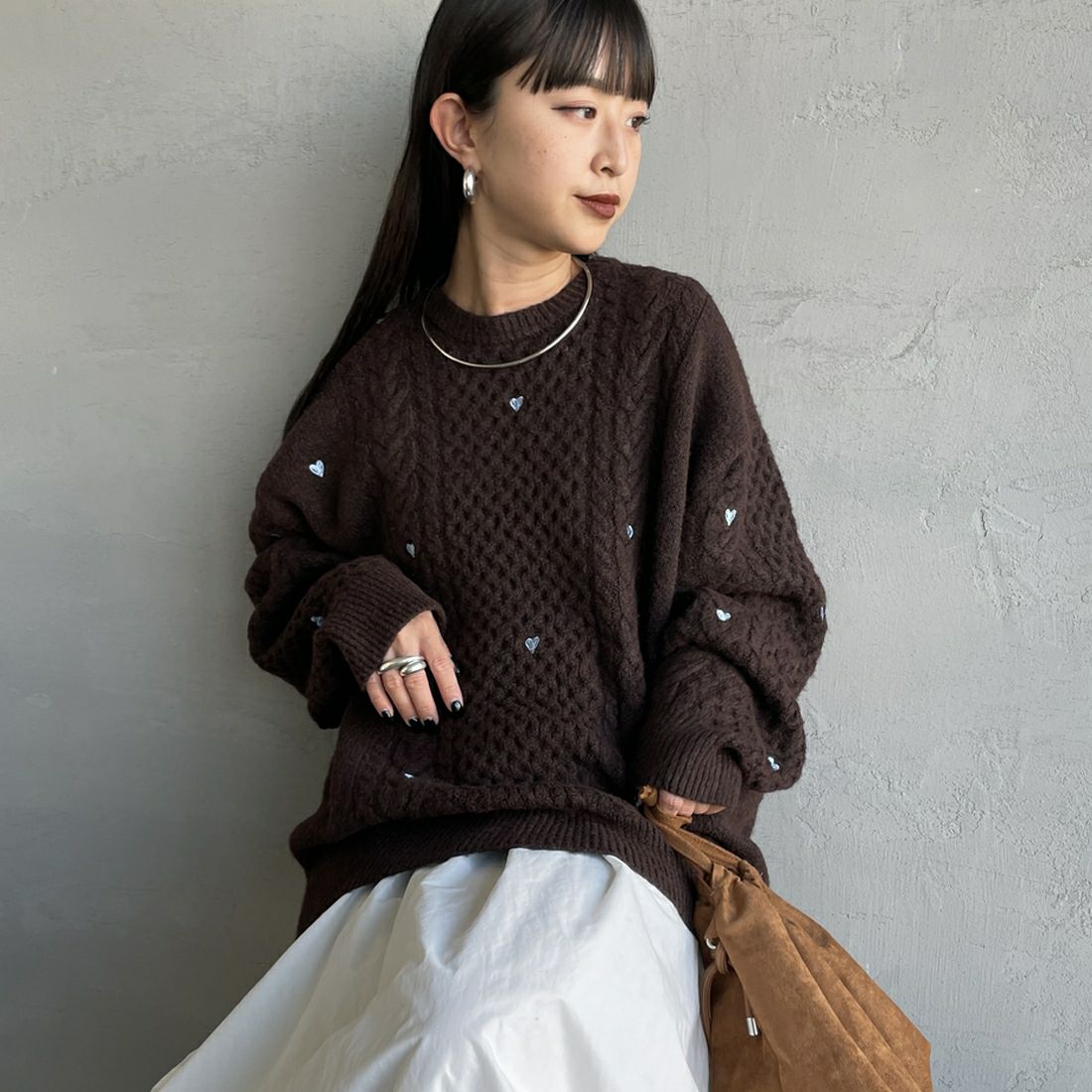 28 BROWN&&モデル身長：150cm 着用サイズ：F&&