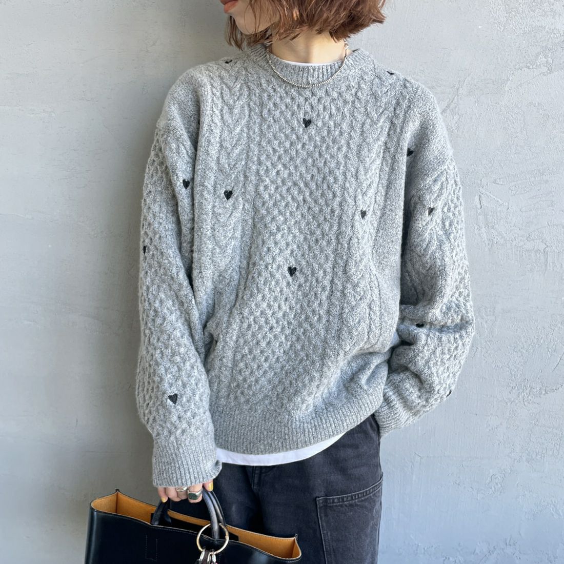 07 GRAY&&モデル身長：158cm 着用サイズ：F&&