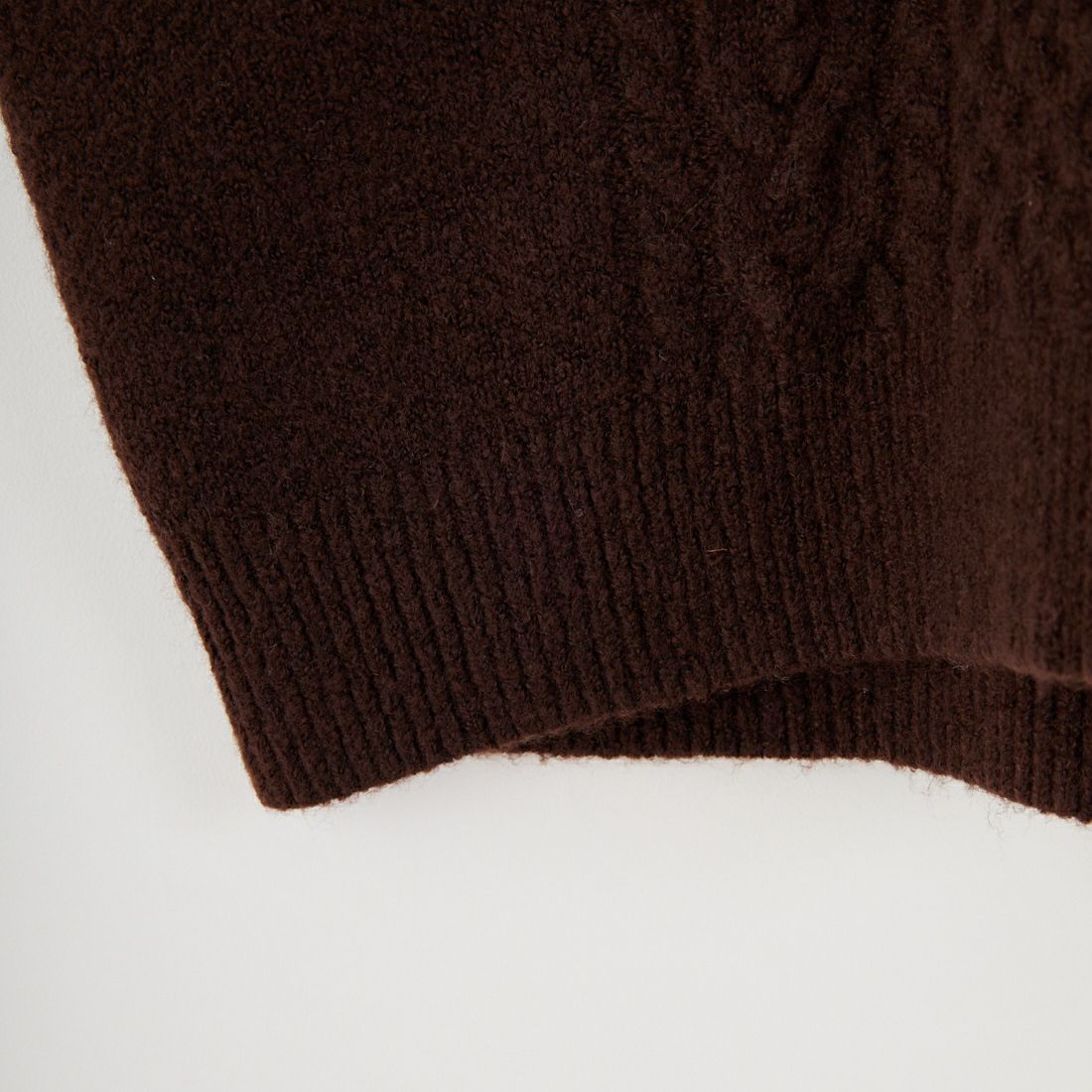 Noir Fabrik [ヌワールファブリック] ハート刺繍ケーブルニットプルオーバー [NF25131044] 28 BROWN