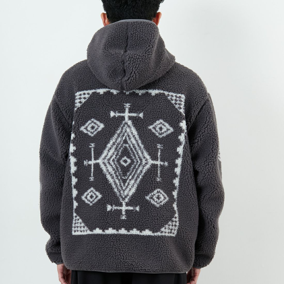 PENDLETON [ペンドルトン] ジップボアフーディ [5475-1025] 75 S.GRAY &&モデル身長：168cm 着用サイズ：M&&