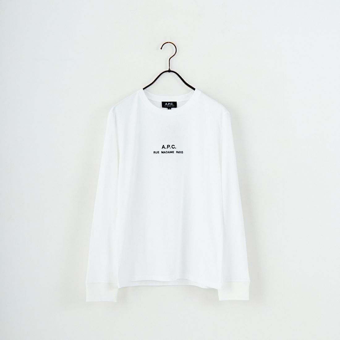 A.P.C. [アー・ペー・セー] Petite Rue Madame ロングスリーブTシャツ [PETITE-RUE-MADAME-H] 90 BLANC