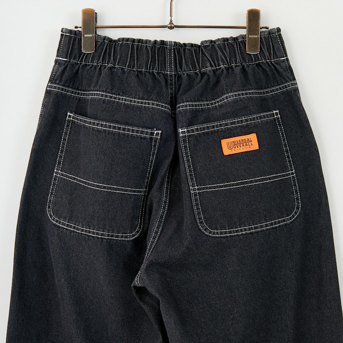 UNIVERSAL OVERALL [ユニバーサルオーバーオール] 別注 バックポケットイージーデニムパンツ [U2532600IN-JF] BLACK USED