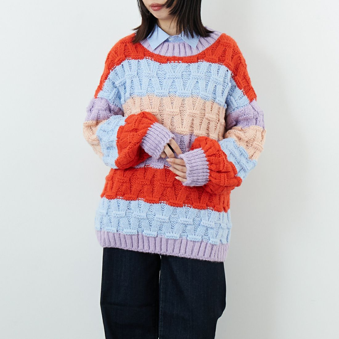 34 ORANGE&&モデル身長：162cm 着用サイズ：S&&