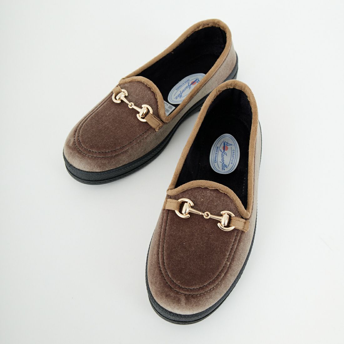 Javerflex [ジャバフレックス] ベロアビットローファー [25-39516] BEIGE