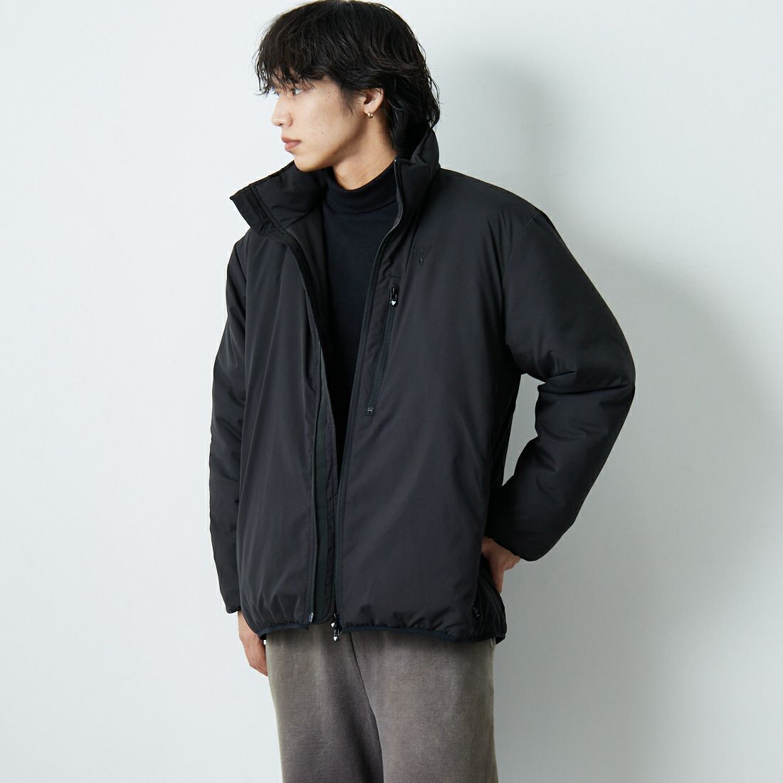 South2West8 [サウスツーウエストエイト] インサレーションジャケット [RW616] B BLACK &&モデル身長：179cm 着用サイズ：L&&