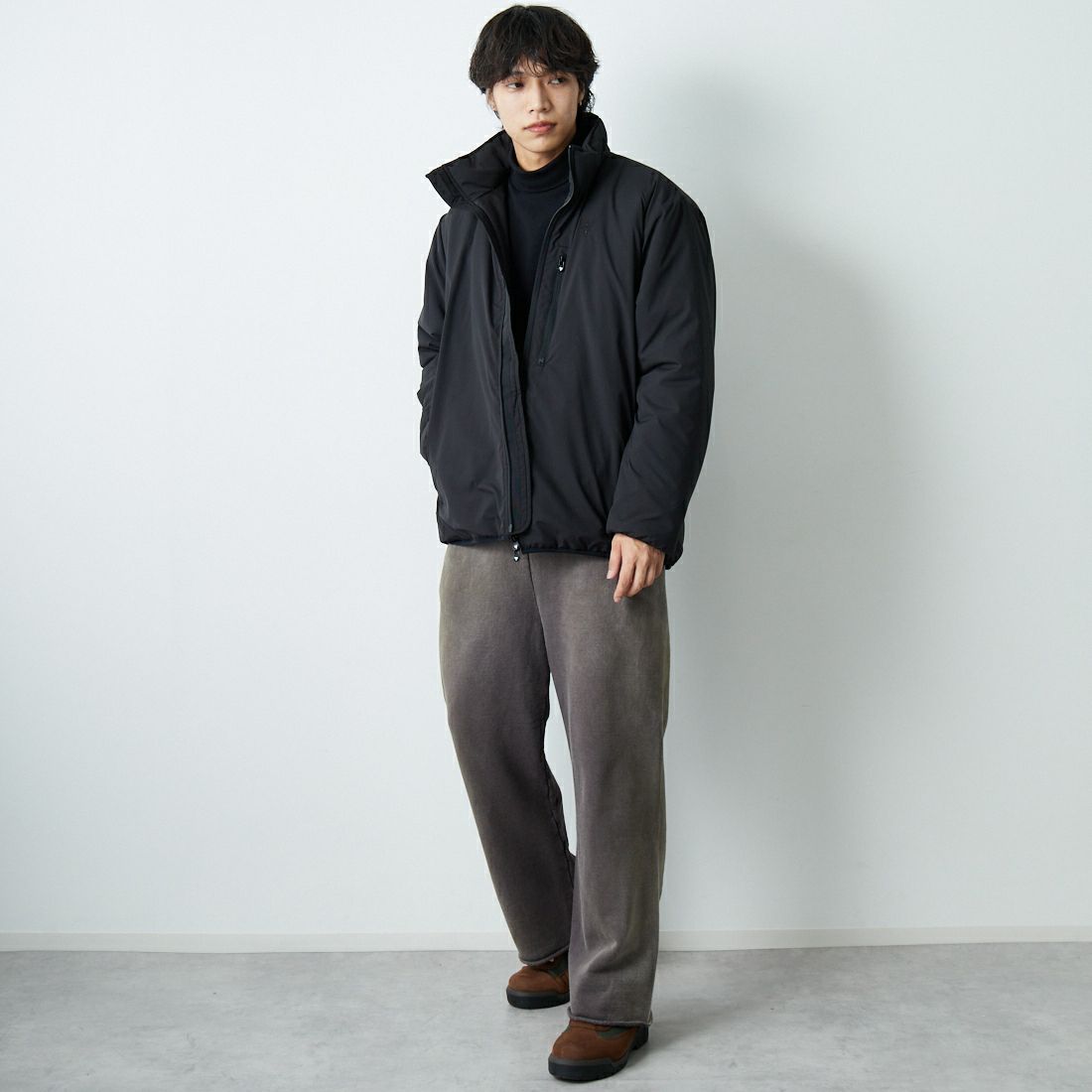 South2West8 [サウスツーウエストエイト] インサレーションジャケット [RW616] B BLACK &&モデル身長：179cm 着用サイズ：L&&