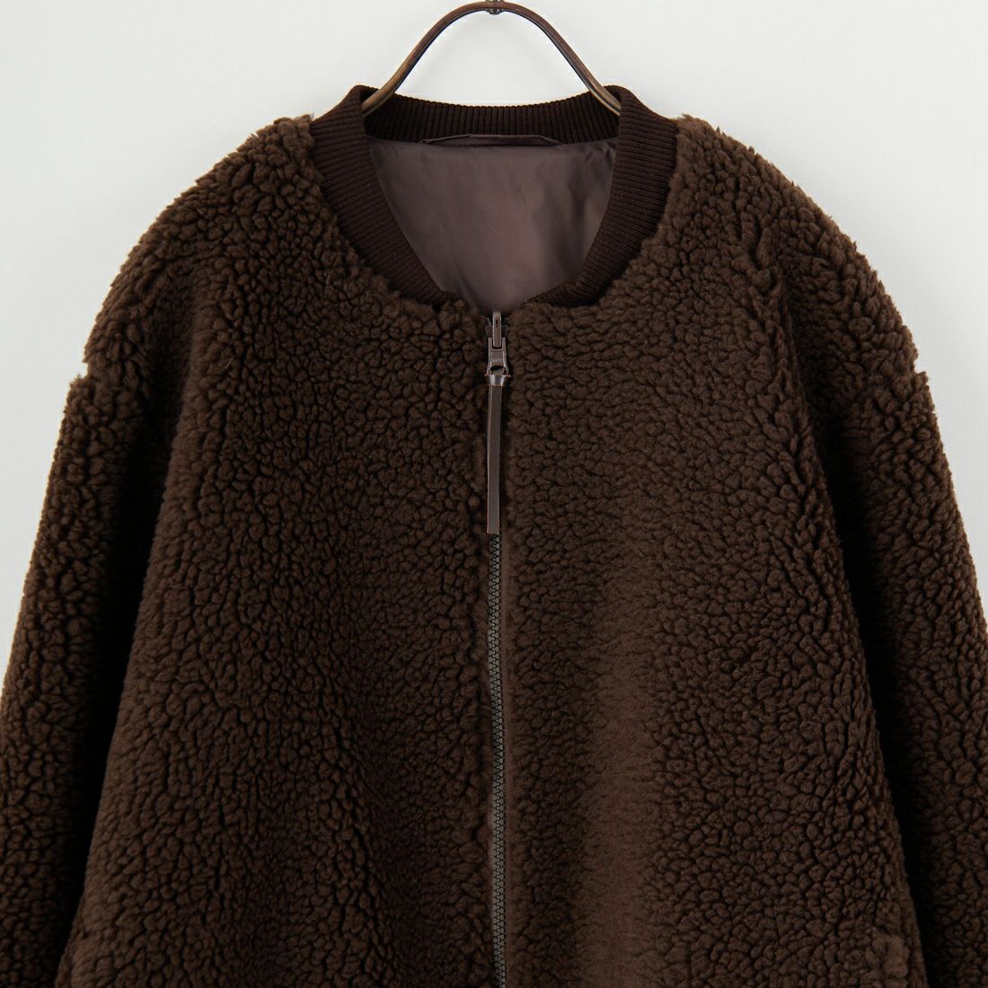 ARMEN [アーメン] リバーシブル ジップアップフリースジャケット [ADNAM2553] 8889 BRN/B