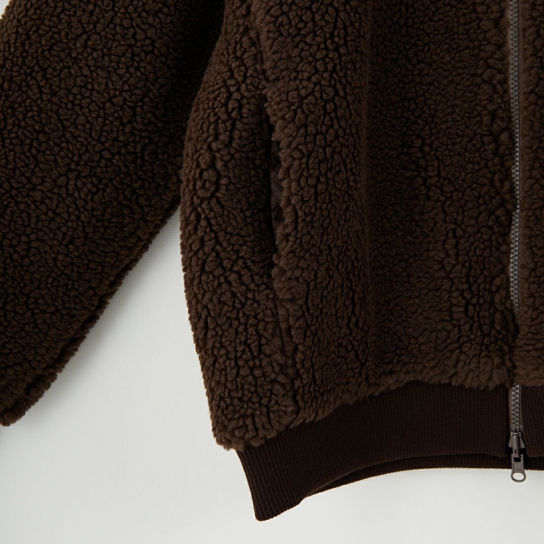 ARMEN [アーメン] リバーシブル ジップアップフリースジャケット [ADNAM2553] 8889 BRN/B