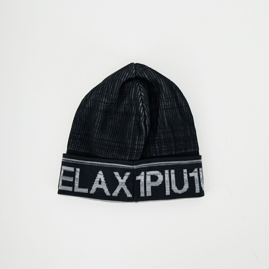 1PIU1UGUALE3 RELAX [ウノ ピゥ ウノ ウグァーレ トレ] グラデーションロゴニットキャップ [USZ-25027] SN90 BLACK