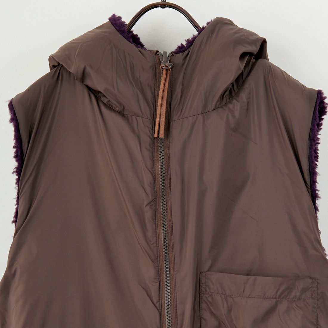 ARMEN [アーメン] リバーシブル ジップアップフリースベスト [ADNAM2552] 2889 PPL/B