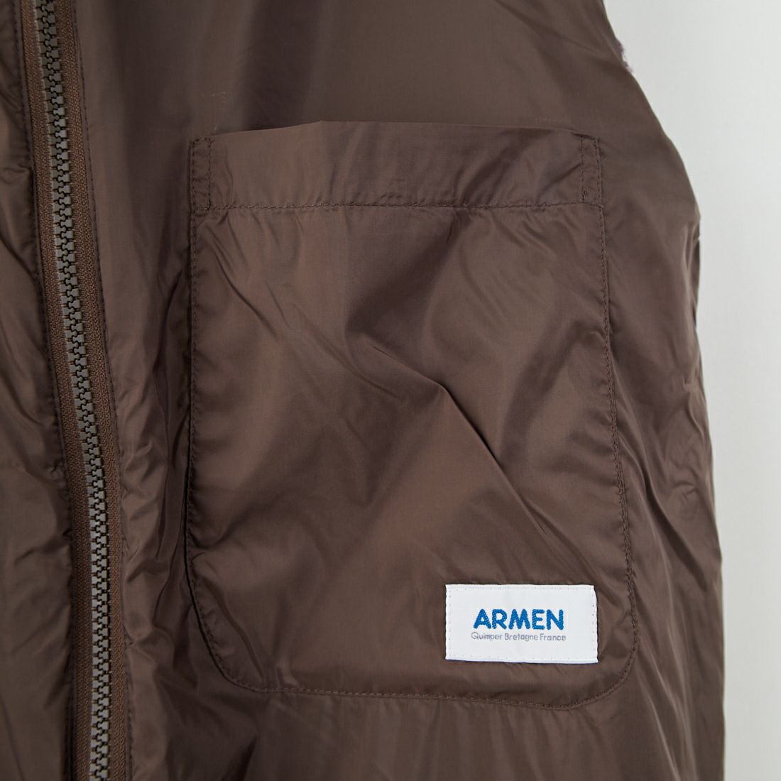 ARMEN [アーメン] リバーシブル ジップアップフリースベスト [ADNAM2552] 2889 PPL/B