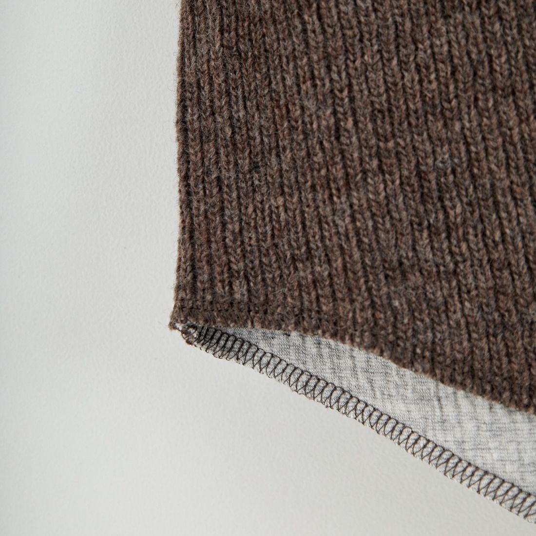 me. [ミードット] ウールコットンリブ ヘンリーネックプルオーバー [ME-25311] 215 BROWN