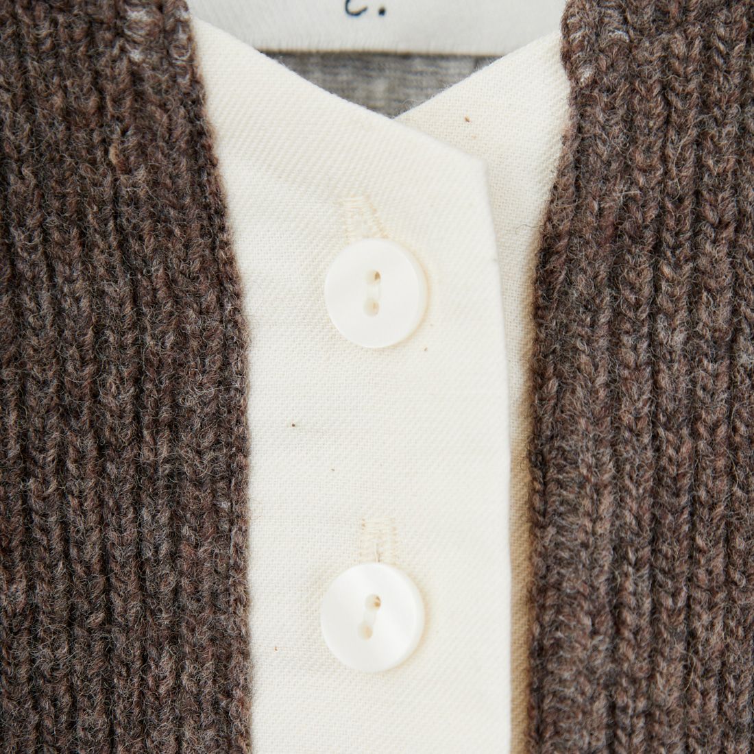 me. [ミードット] ウールコットンリブ ヘンリーネックプルオーバー [ME-25311] 215 BROWN