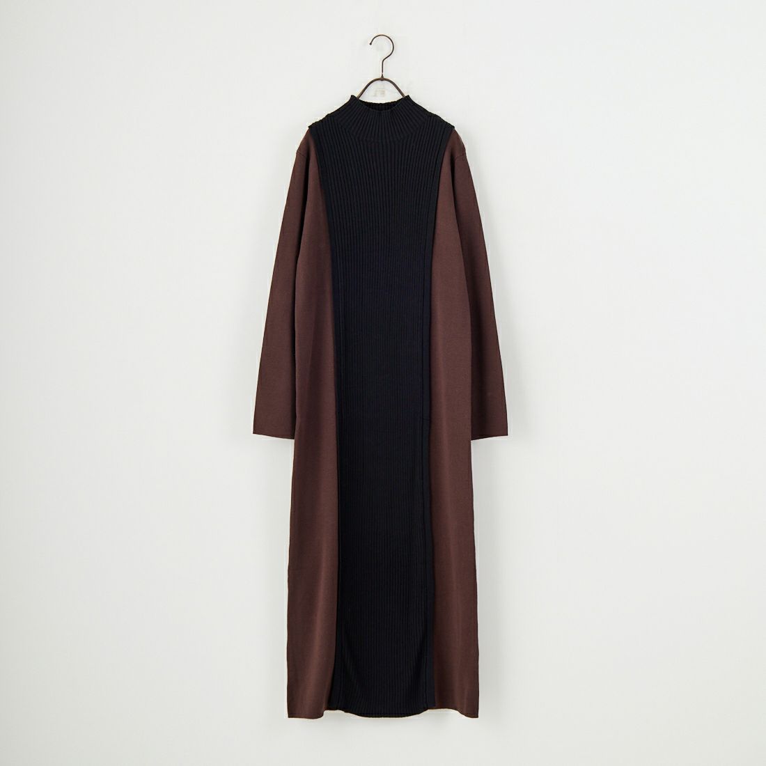 &g'aime [アンジェム] 配色ニットワンピース [986-67407] ﾌﾞﾗｳﾝ