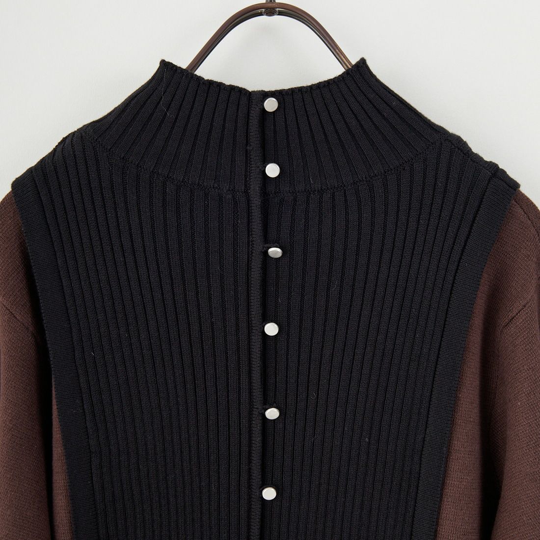 &g'aime [アンジェム] 配色ニットワンピース [986-67407] ﾌﾞﾗｳﾝ