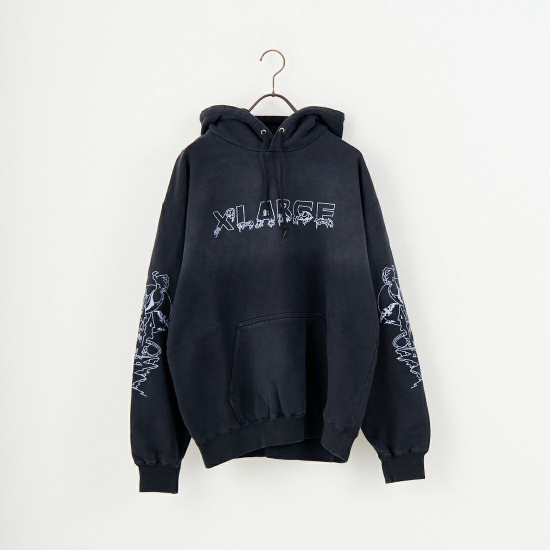 XLARGE [エクストララージ] クリーピーマンション フーデッドスウェット [101254012005] BLACK