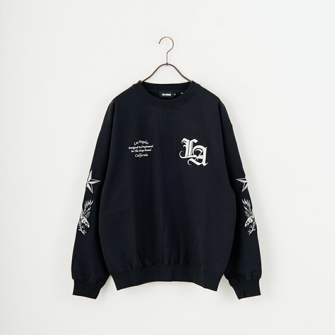 XLARGE [エクストララージ] バーシティクルーネックスウェット [101254012003] BLACK