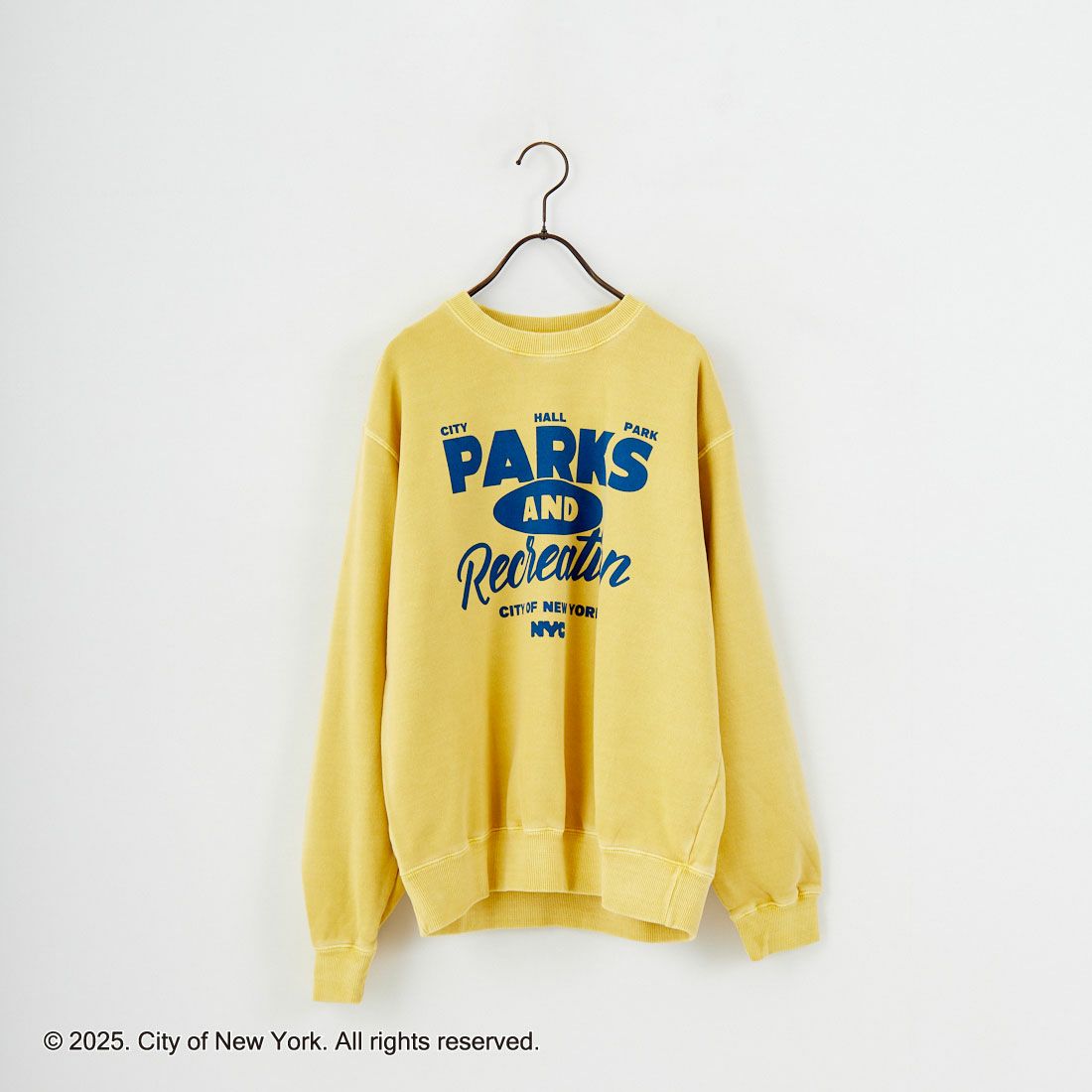 NYC × GOOD ROCK SPEED [エヌワイシー × グッドロックスピード] NYC クルーネックスウェット [25NYC207W] YELLOW