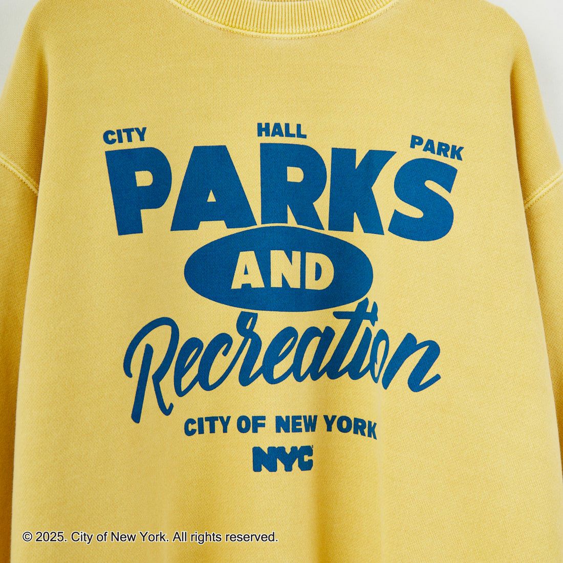NYC × GOOD ROCK SPEED [エヌワイシー × グッドロックスピード] NYC クルーネックスウェット [25NYC207W] YELLOW