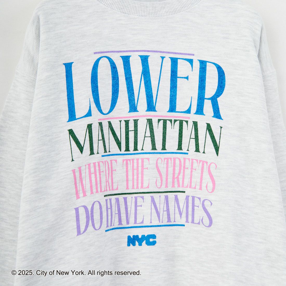 NYC × GOOD ROCK SPEED [エヌワイシー × グッドロックスピード] NYC クルーネックスウェット [25NYC208W] ASH