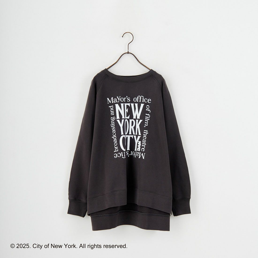 NYC × GOOD ROCK SPEED [エヌワイシー × グッドロックスピード] NYC クルーネックスウェット [25NYC210W] CHARCOAL