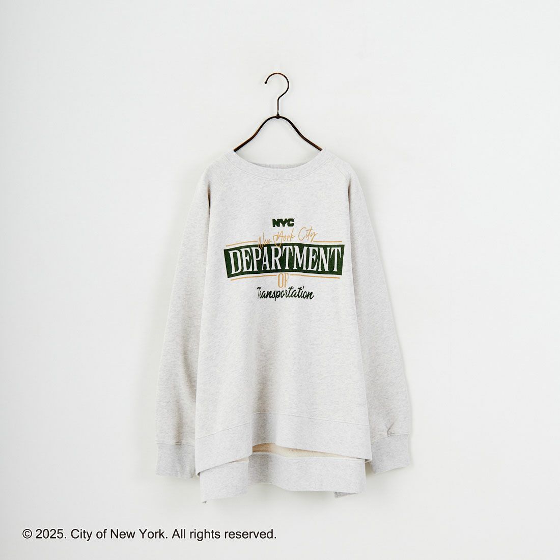 NYC × GOOD ROCK SPEED [エヌワイシー × グッドロックスピード] NYC クルーネックスウェット [25NYC211W] ASH