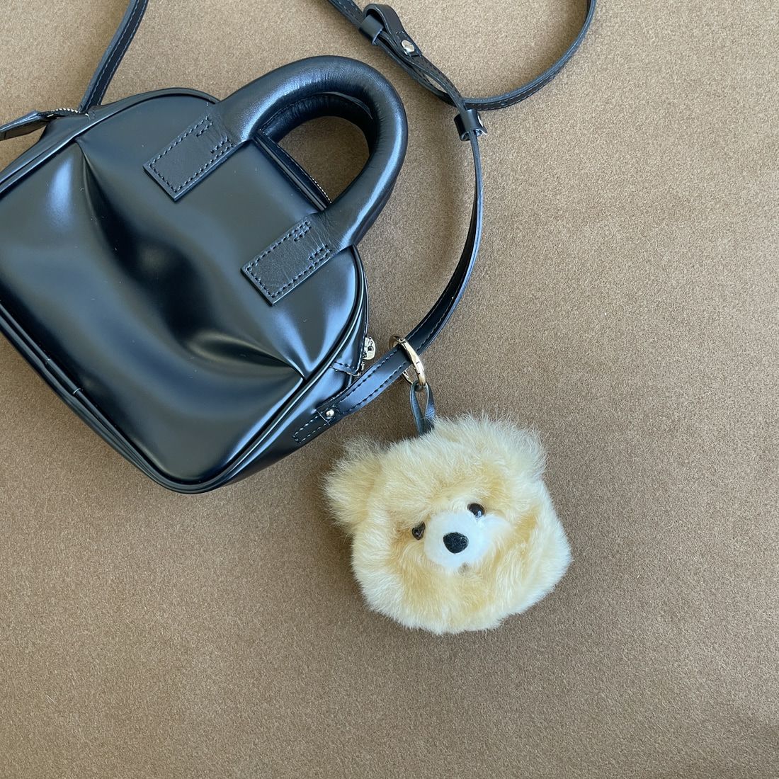 COSY [コージー] ベビーアルパカ スモールベアヘッドキーリング [KH-EV-SB-H] BE BEIGE