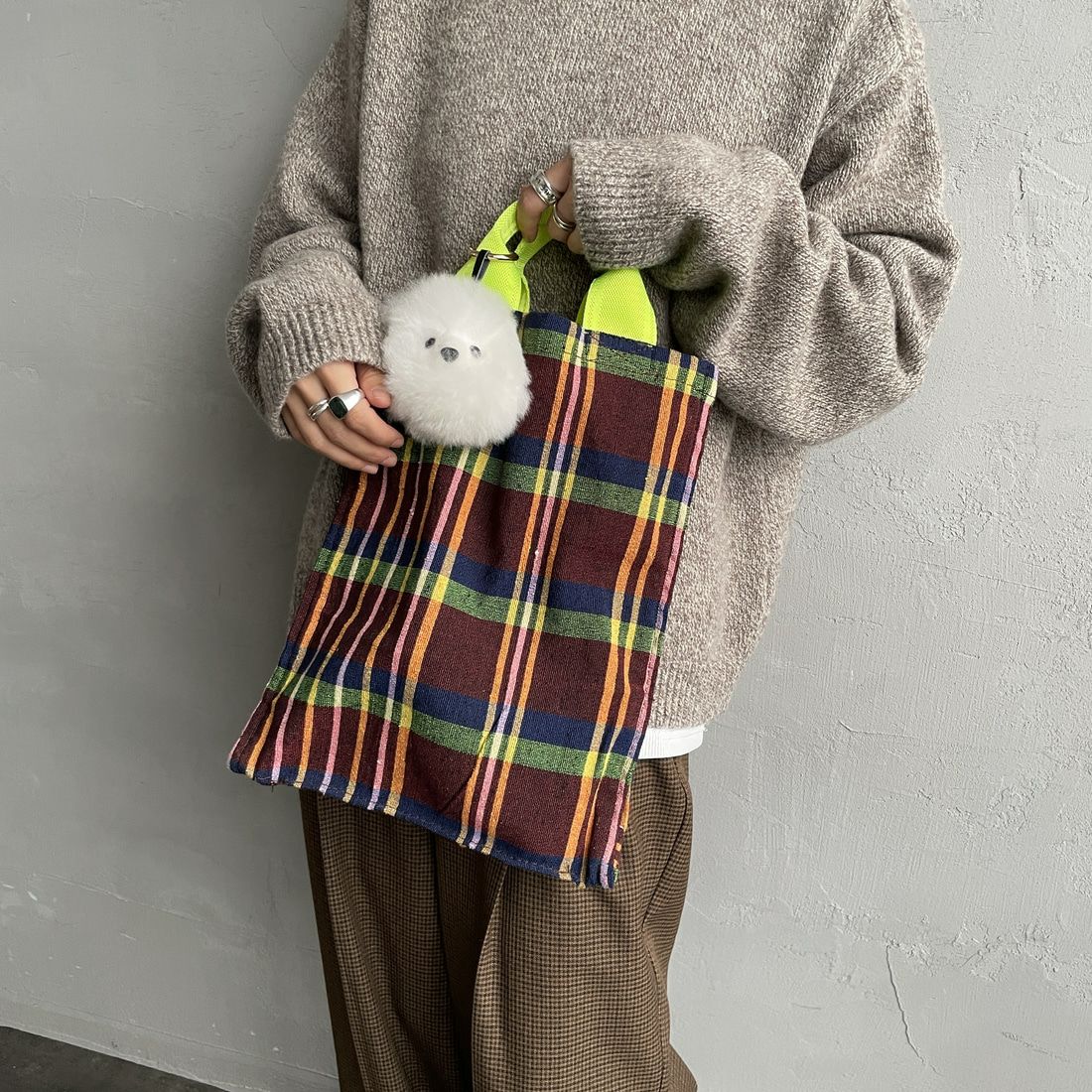 COSY [コージー] ベビーアルパカ スモールベアヘッドキーリング [KH-EV-SB-H] WH WHITE