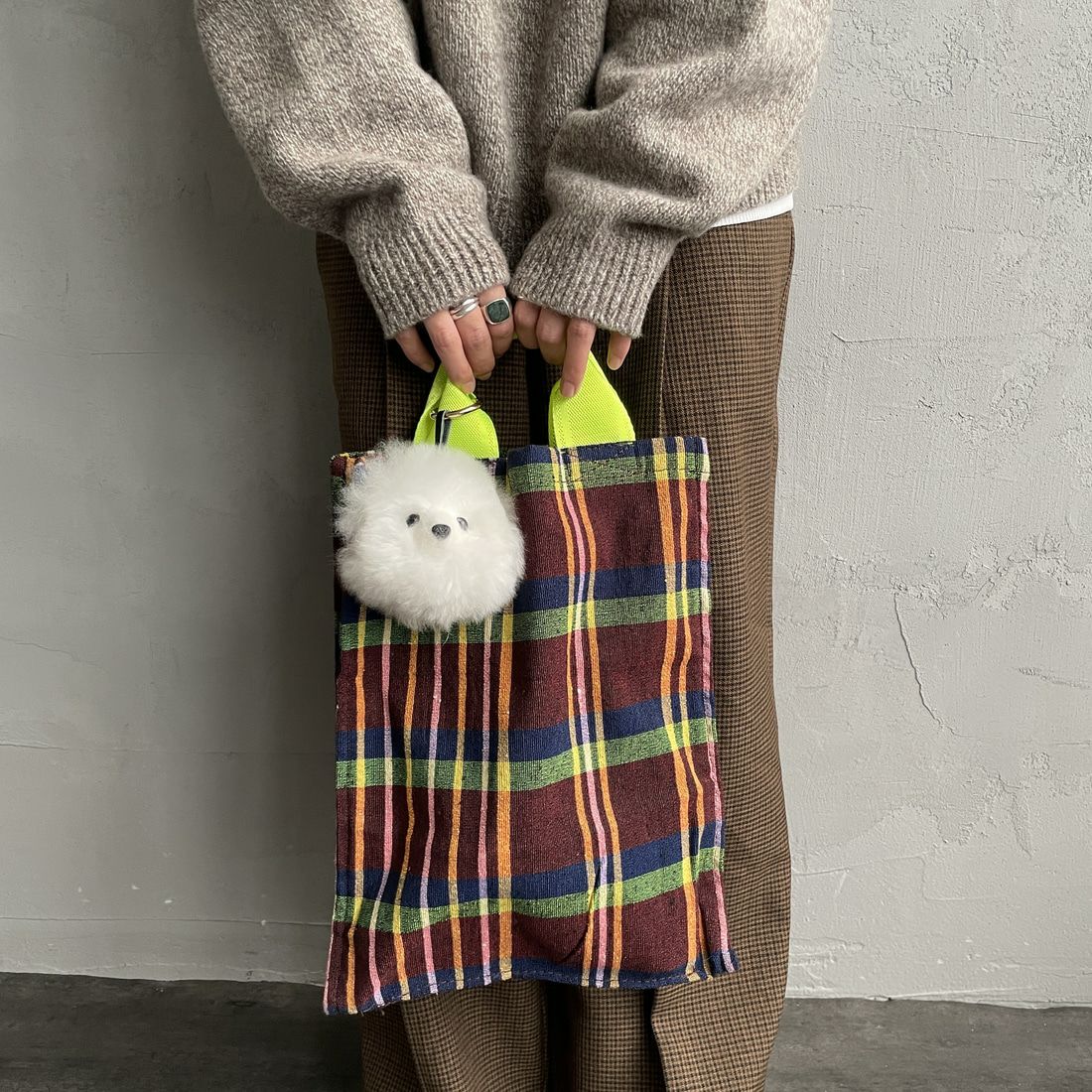 COSY [コージー] ベビーアルパカ スモールベアヘッドキーリング [KH-EV-SB-H] WH WHITE