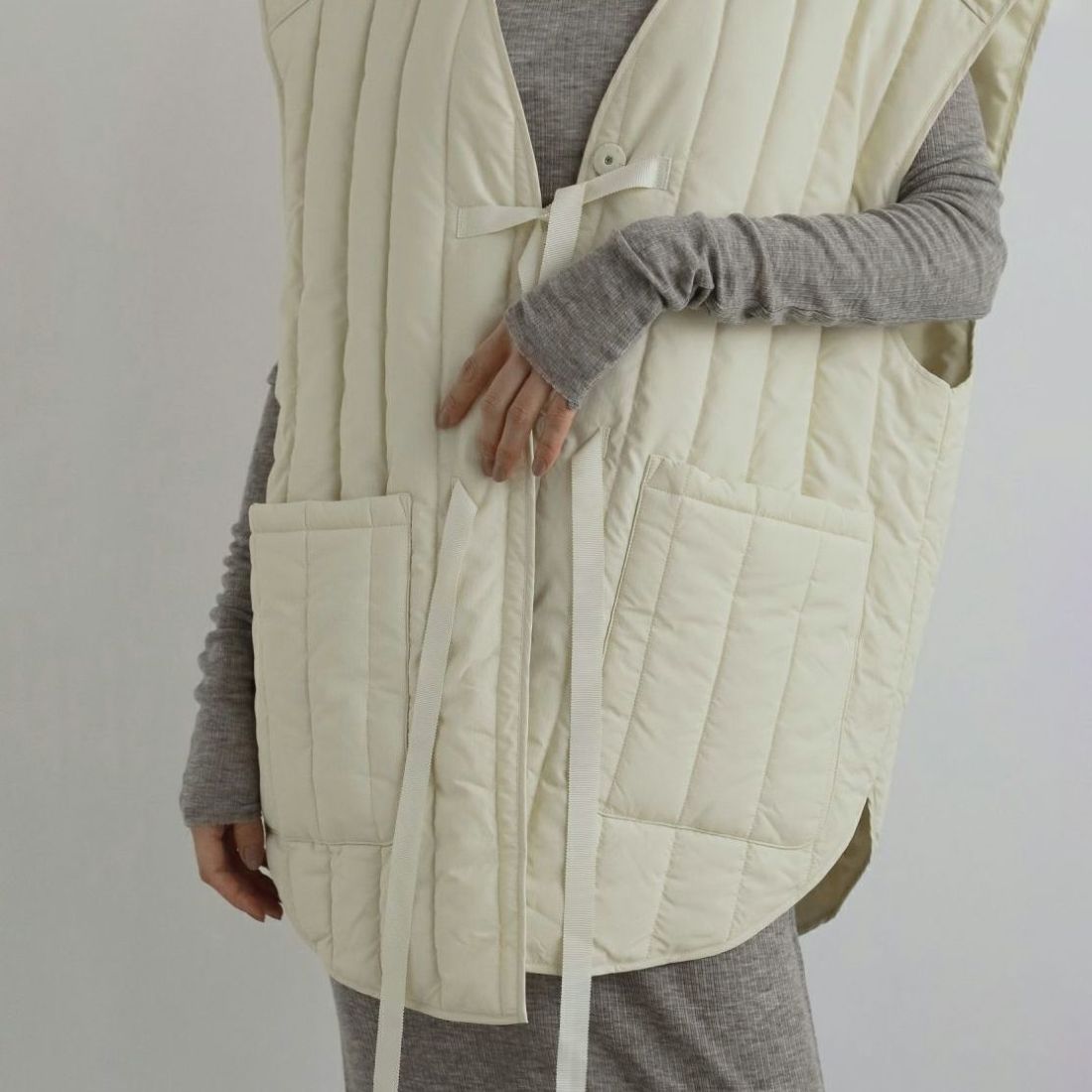 anuke [アンヌーク] バックオープンストライプベスト [62520108] CRM