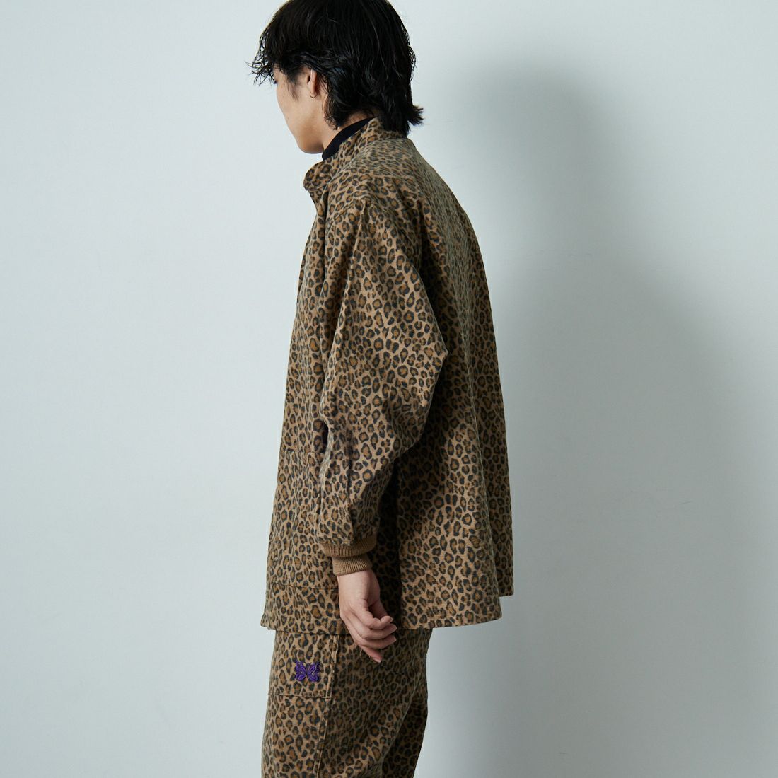 Needles [ニードルズ] レオパード柄アーミーシャツ [RW220] LEOPAARD &&モデル身長：179cm 着用サイズ：M&&