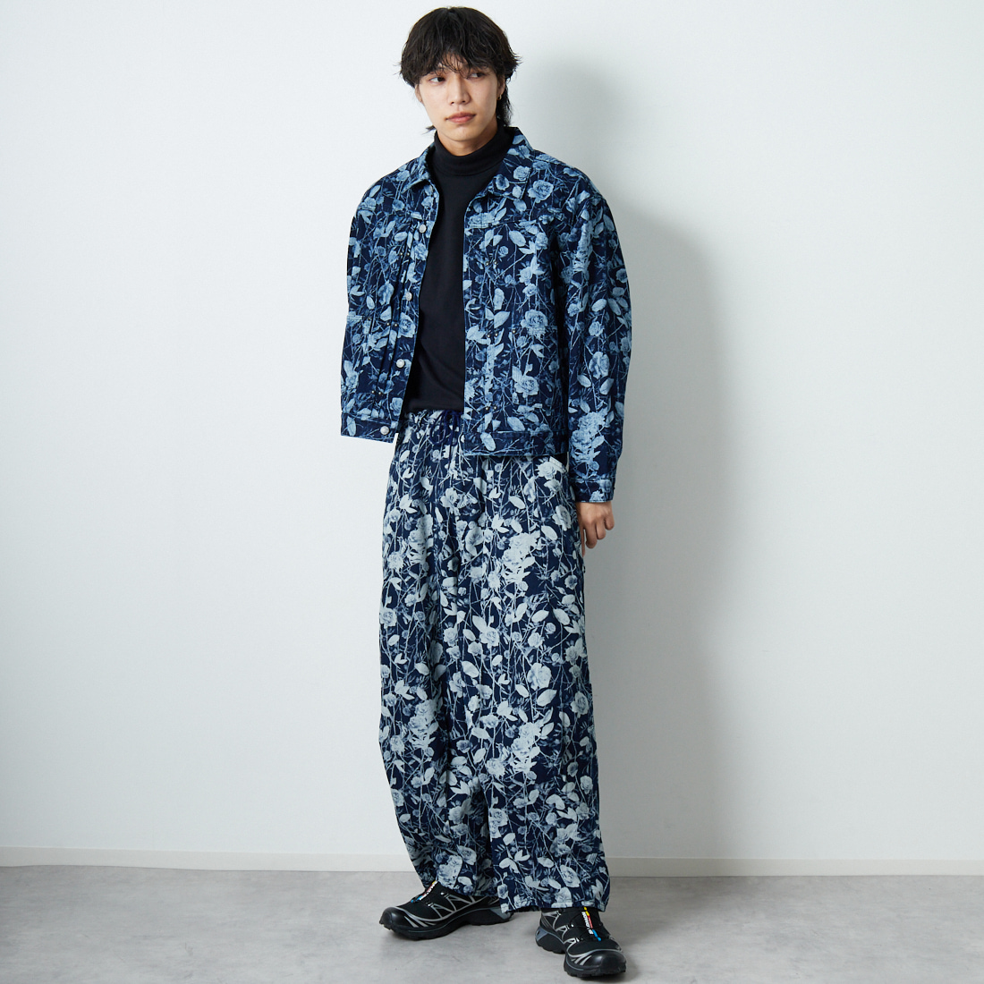 Needles [ニードルズ] ペインターヒザデルパンツ [RW231] A INDIGO &&モデル身長：179cm 着用サイズ：S&&