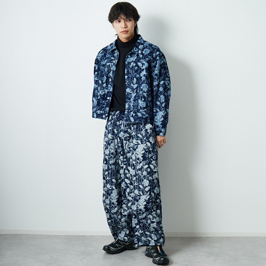 Needles [ニードルズ] ペインターヒザデルパンツ [RW231] A INDIGO &&モデル身長：179cm 着用サイズ：S&&