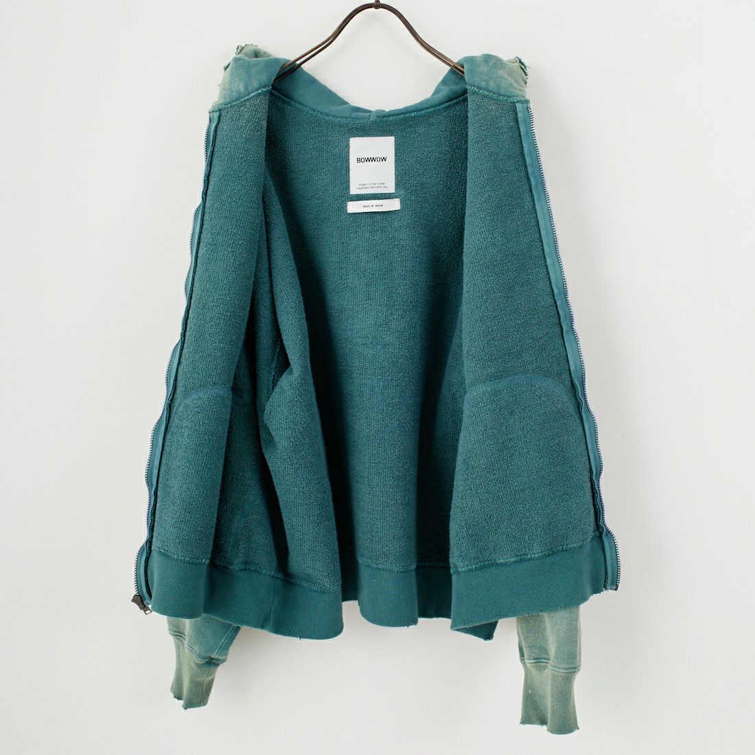 BOW WOW [バウワウ] アーミーエイジドジップフーディ [BW252-AZH] AGED GREEN