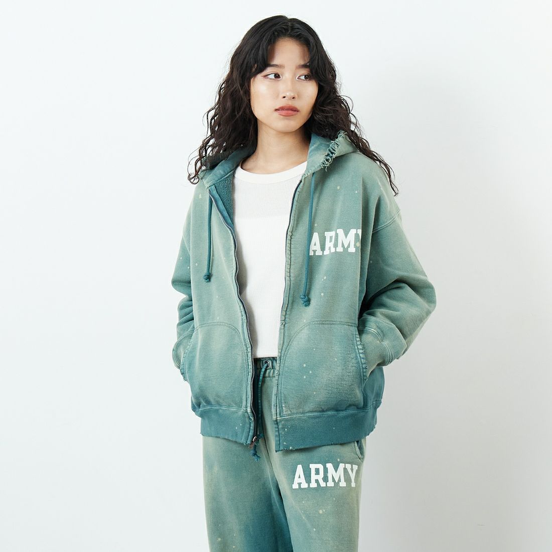 AGED GREEN&&モデル身長：162cm 着用サイズ：S&&