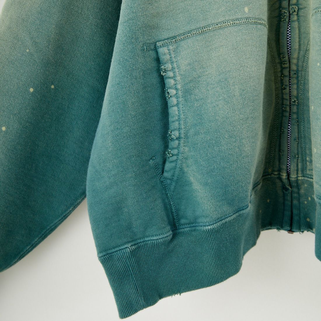 BOW WOW [バウワウ] アーミーエイジドジップフーディ [BW252-AZH] AGED GREEN