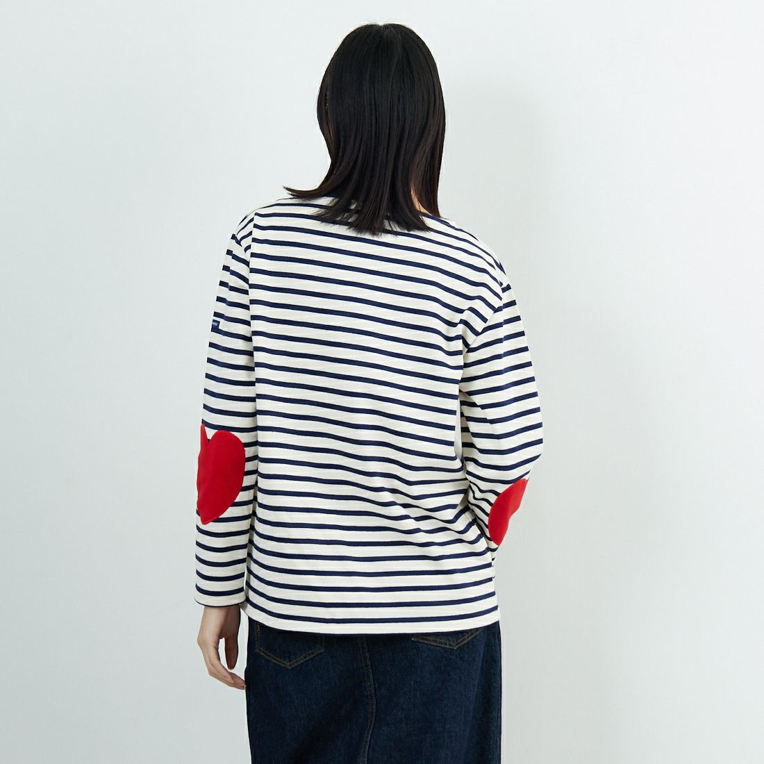 ST.JAMES [セントジェームス] ウエッソン ハートエルボーパッチ [24JCOUES-COUD] ECR/MAR TU &&モデル身長：162cm 着用サイズ：3&&