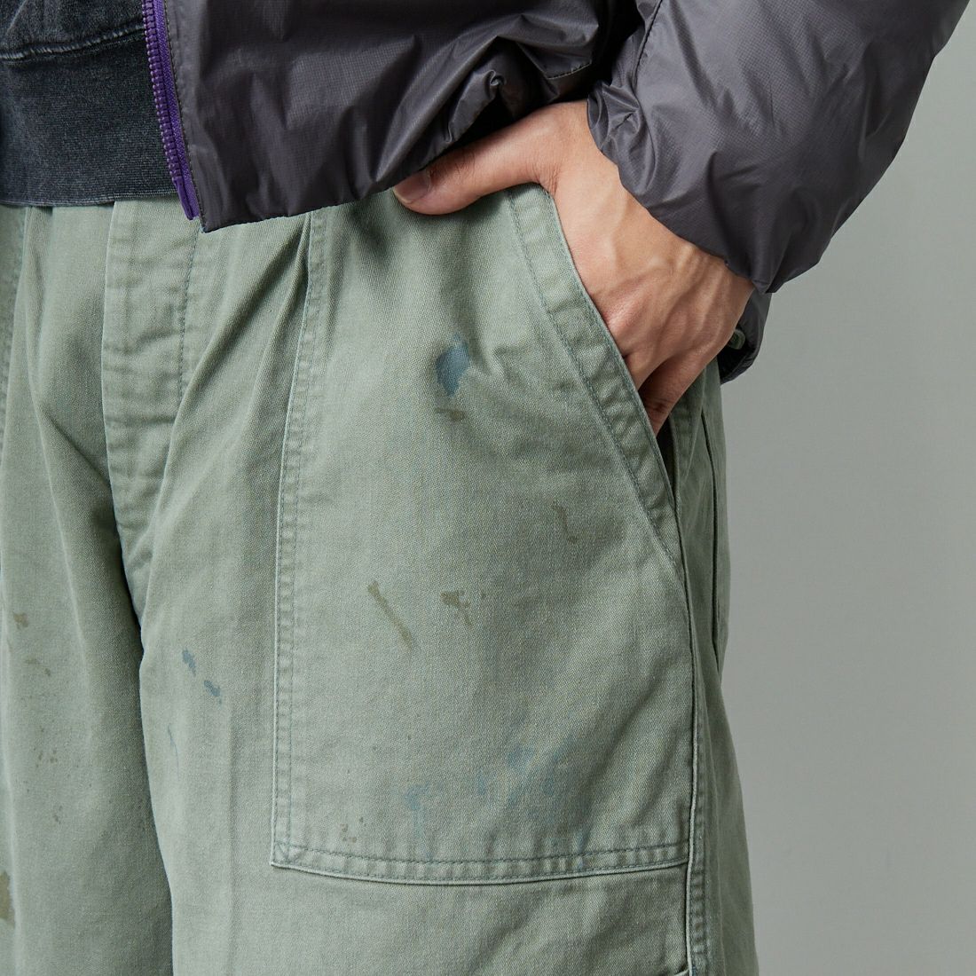 BOW WOW [バウワウ] リペアード USAFメカニックパンツ [BW252-RUMP] AGED S GRN