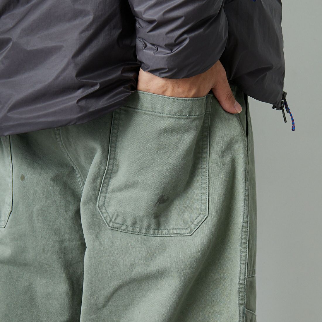 BOW WOW [バウワウ] リペアード USAFメカニックパンツ [BW252-RUMP] AGED S GRN